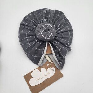 Angel Dear Head Wrap Bun Gray White Viscose from Bamboo 0-6M